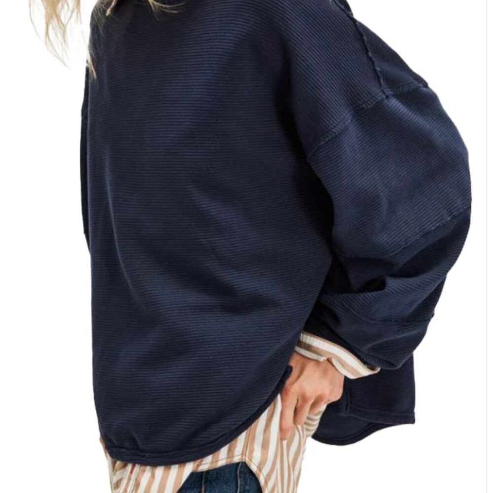 Free People Oversized mock neck tunic sweater